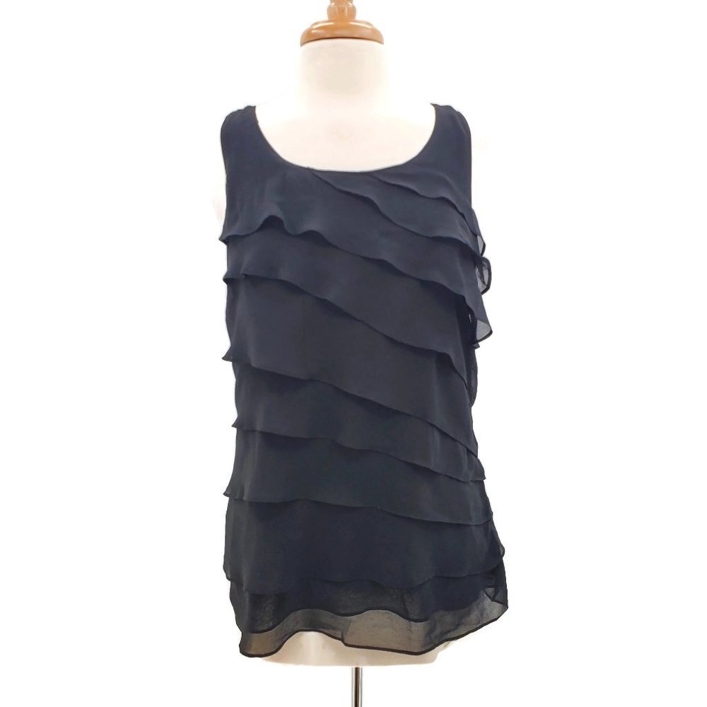 Twenty One Womens Sleeveless Layered Blouse Medium